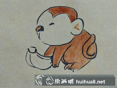 兒童畫教程：怎么畫卡通小猴