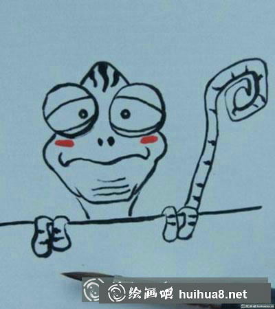 怎么畫簡筆畫壁虎教程