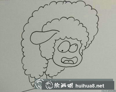 兒童畫(huà)教程：怎么畫(huà)一頭摔跤的小羊