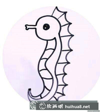 簡(jiǎn)筆畫教程：教大家畫海馬