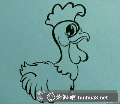 簡(jiǎn)筆畫教程：小公雞的身體繪制方法