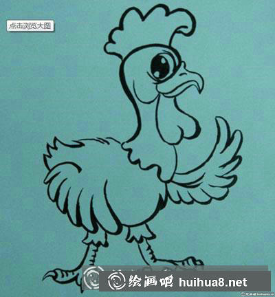 簡(jiǎn)筆畫教程：小公雞的腳繪制方法