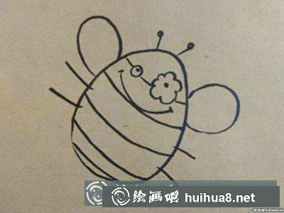 簡(jiǎn)筆畫教程：小蜜蜂怎么繪制