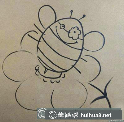 簡(jiǎn)筆畫教程：小蜜蜂怎么繪制