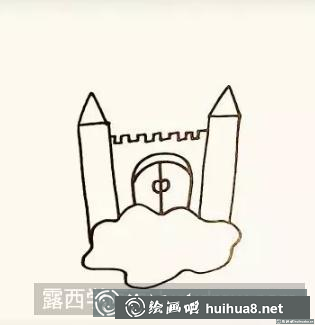 兒童畫(huà)空中城堡