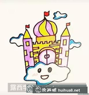 兒童畫(huà)空中城堡