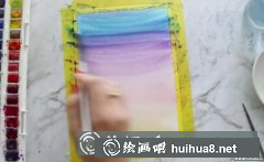 水彩畫紫色星空教程步驟