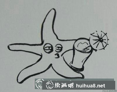 簡筆畫教程:怎么畫海星