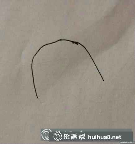 簡筆畫教程 - 鈴鐺上部輪廓