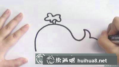 兒童畫教程：教你繪制一頭鯨魚