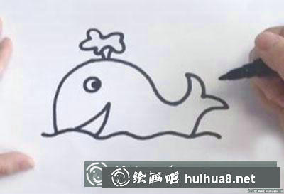 兒童畫教程：教你繪制一頭鯨魚