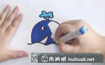 兒童畫教程：教你繪制一頭鯨魚