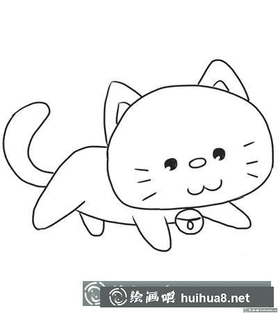 簡(jiǎn)筆畫教程：小貓?jiān)趺蠢L制