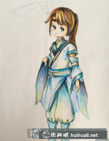 馬克筆畫古風(fēng)少年
