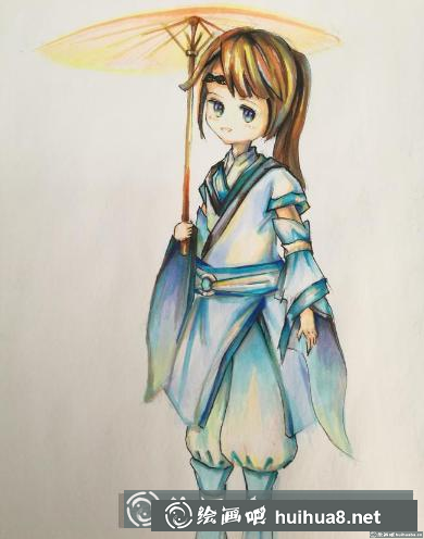 馬克筆畫古風(fēng)少年
