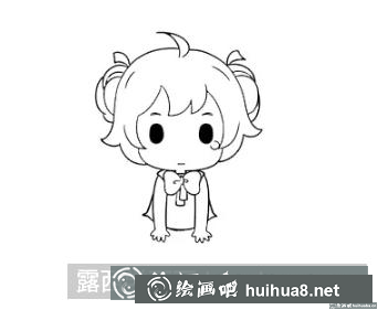 可愛小女孩簡筆畫