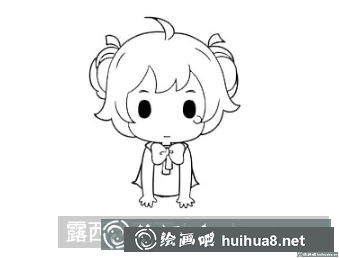 可愛小女孩簡筆畫