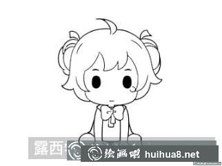 可愛小女孩簡筆畫