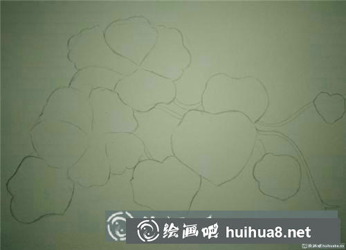旱金蓮水彩畫(huà)