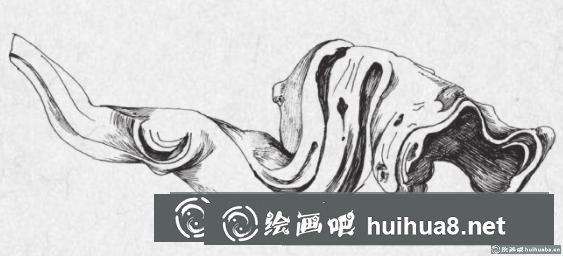 鋼筆畫枯樹根步驟