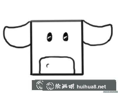 簡筆畫奶牛鼻子和嘴巴