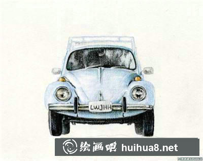 小汽車彩鉛
