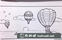 彩鉛教程旅行熱氣球繪法