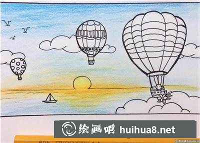 熱氣球彩鉛