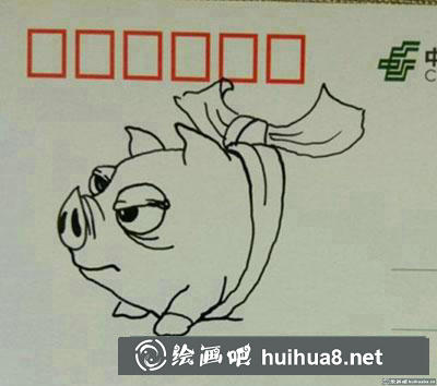怎么畫(huà)兒童畫(huà)小豬