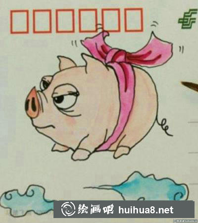 怎么畫(huà)兒童畫(huà)小豬