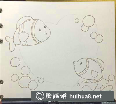 小丑魚彩鉛
