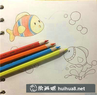 小丑魚彩鉛