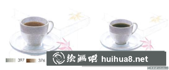咖啡彩鉛畫教程