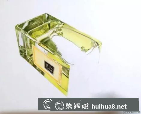 彩鉛畫香水瓶