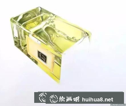 彩鉛畫香水瓶