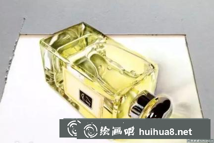 彩鉛畫香水瓶