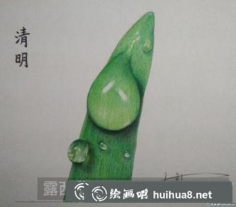 彩鉛畫(huà)露珠