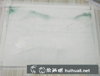 水彩畫冬天 水彩畫冬天