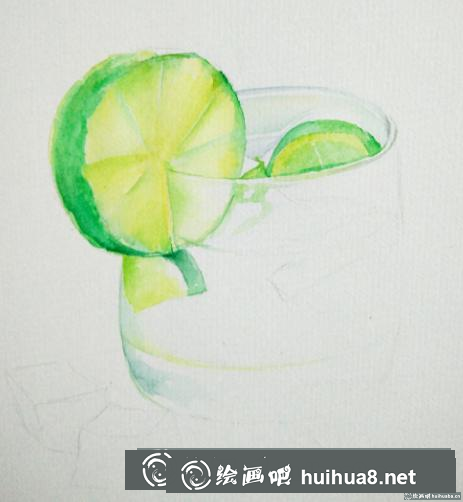水彩畫檸檬水