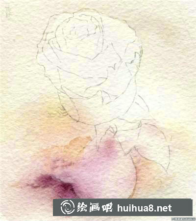 玫瑰花水彩畫