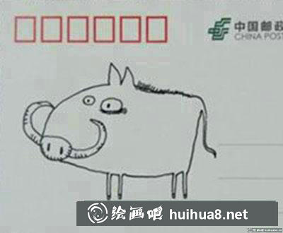 怎么畫兒童畫野豬