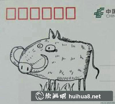 怎么畫兒童畫野豬