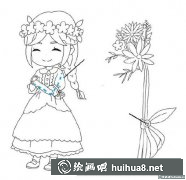 花叢精靈水彩繪教程
