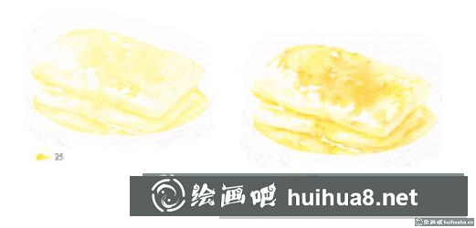 美味糍粑彩鉛畫教程