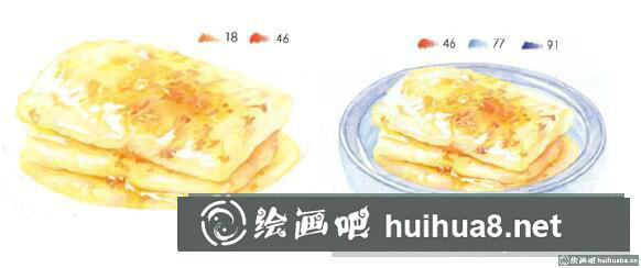 美味糍粑彩鉛畫教程