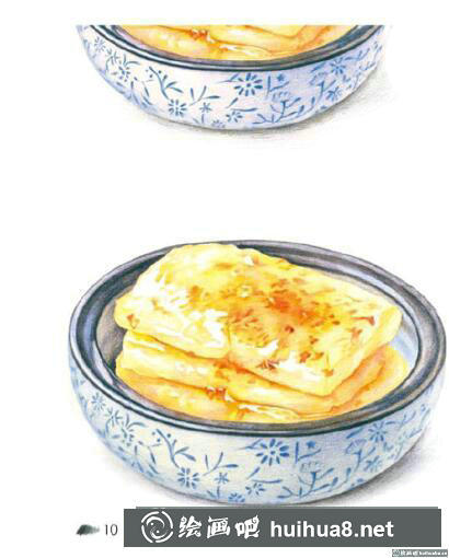 美味糍粑彩鉛畫教程
