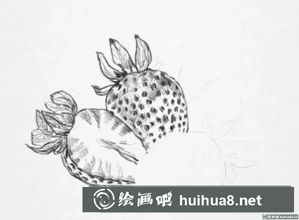 素描畫草莓