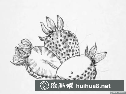 素描畫草莓