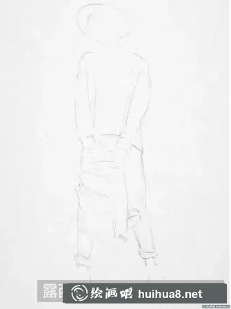 素描畫女孩