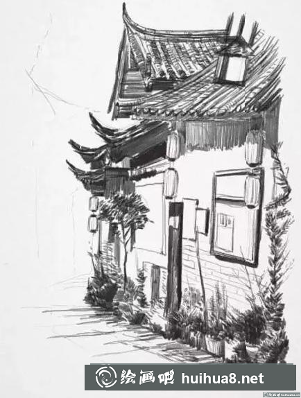 古韻老街的畫法
